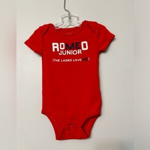 BOGO Joe Fresh Red graphic onesie. Size 6-12m Like new condition